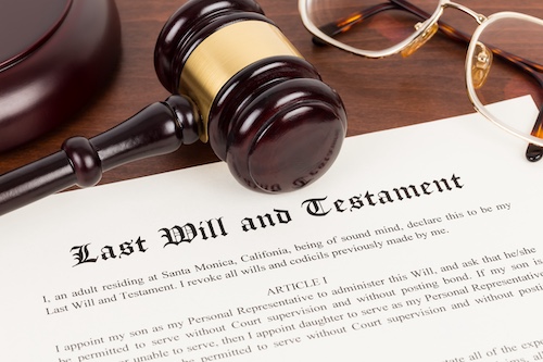 Wills and Trusts Document With Gavel