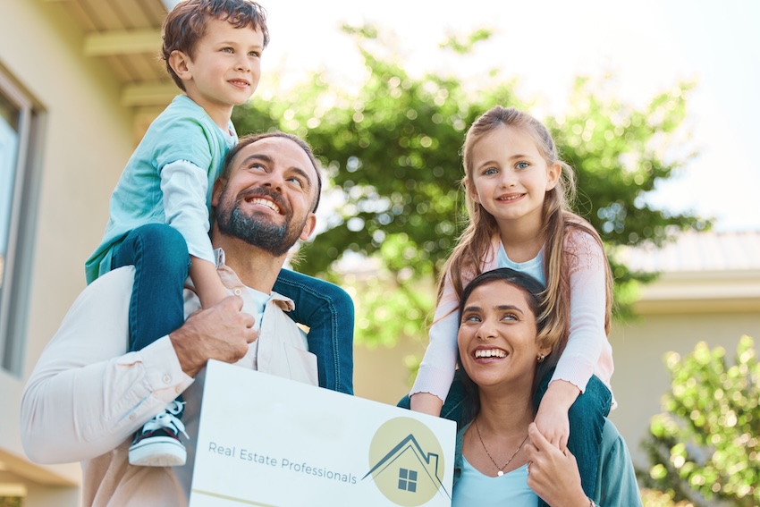 Happy family at home protected by comprehensive estate planning with Hannah Law PC in The Woodlands